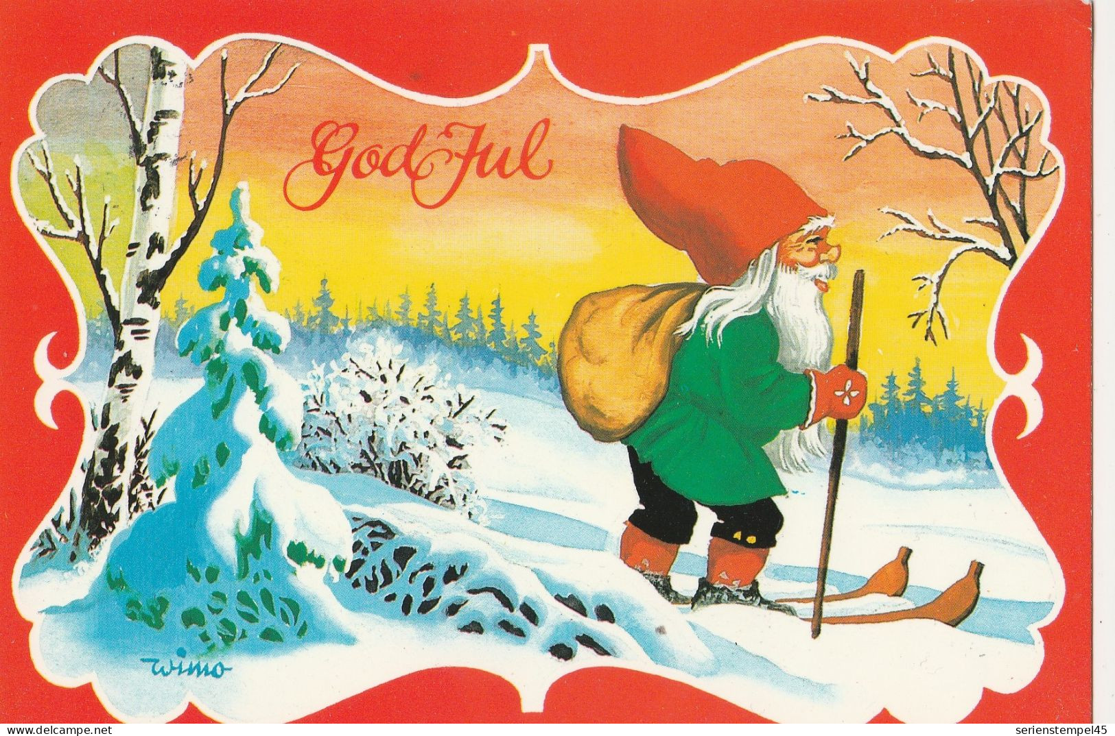 Norwegen Postkarte Mit Freistempel 1995 Forsand God Jul - Covers & Documents