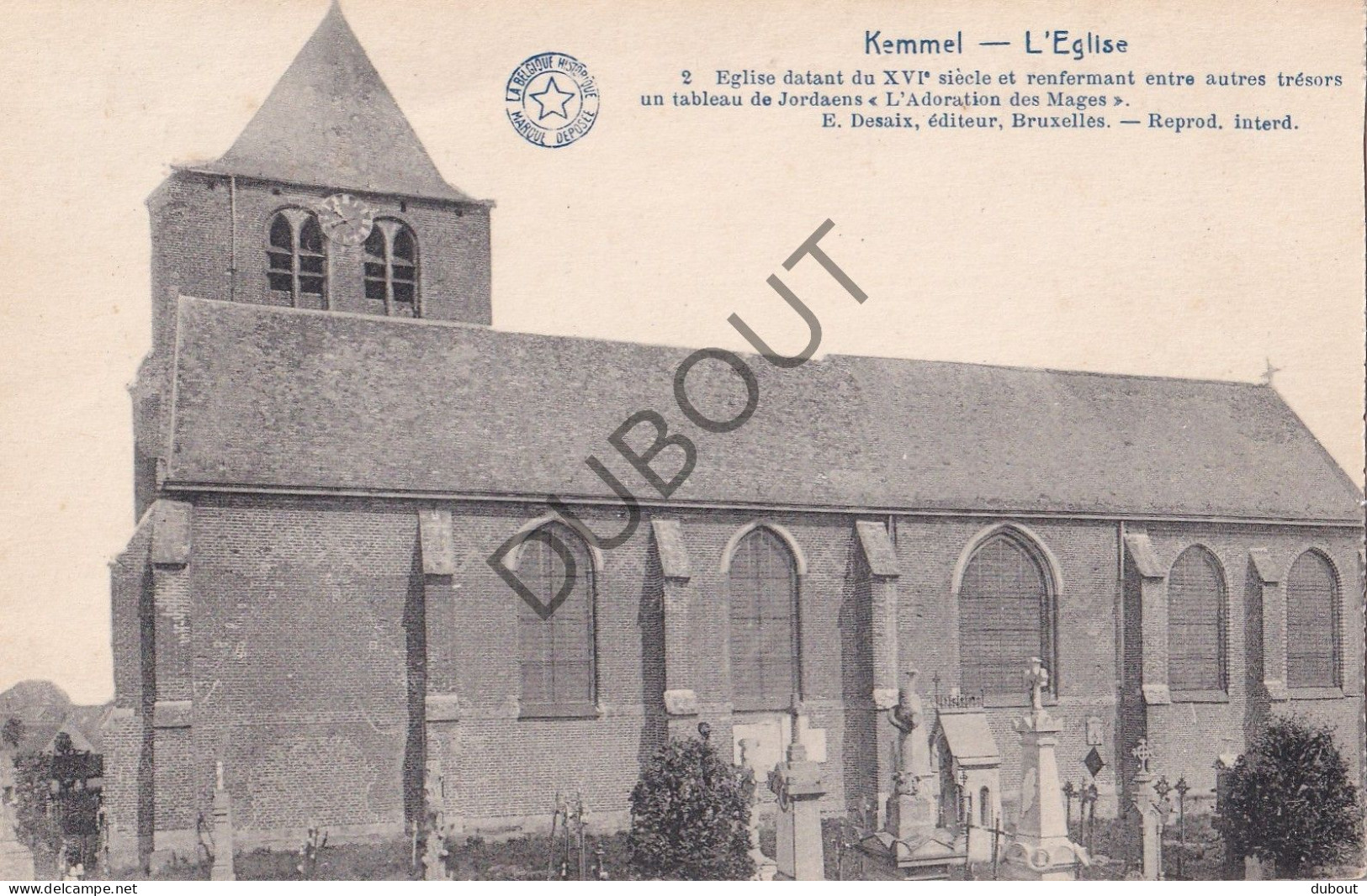 Postkaart/Carte Postale - Kemmel - De Kerk (C3347) - Heuvelland