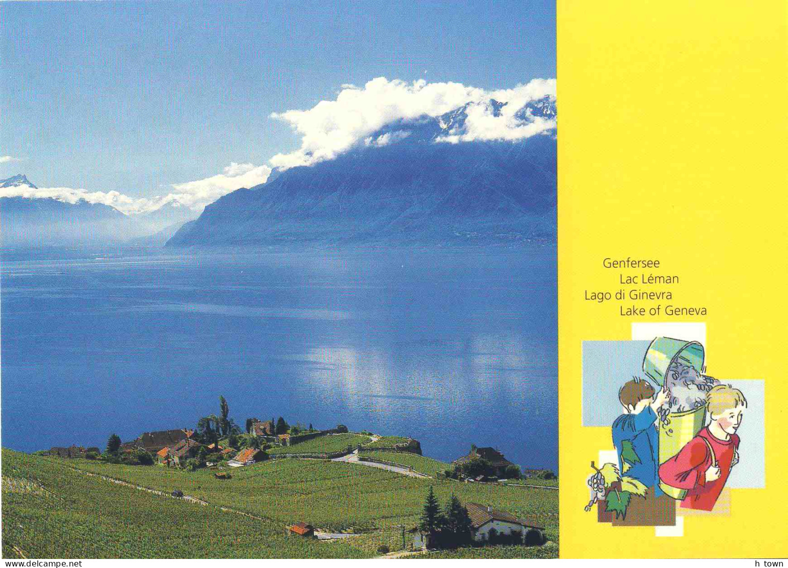 619  Vigne, Lac Léman: Entier (c.p.) Suisse, 2001 - Vineyard, Lake Of Geneva: Stationery Postcard From Switzerland Vine - Vins & Alcools