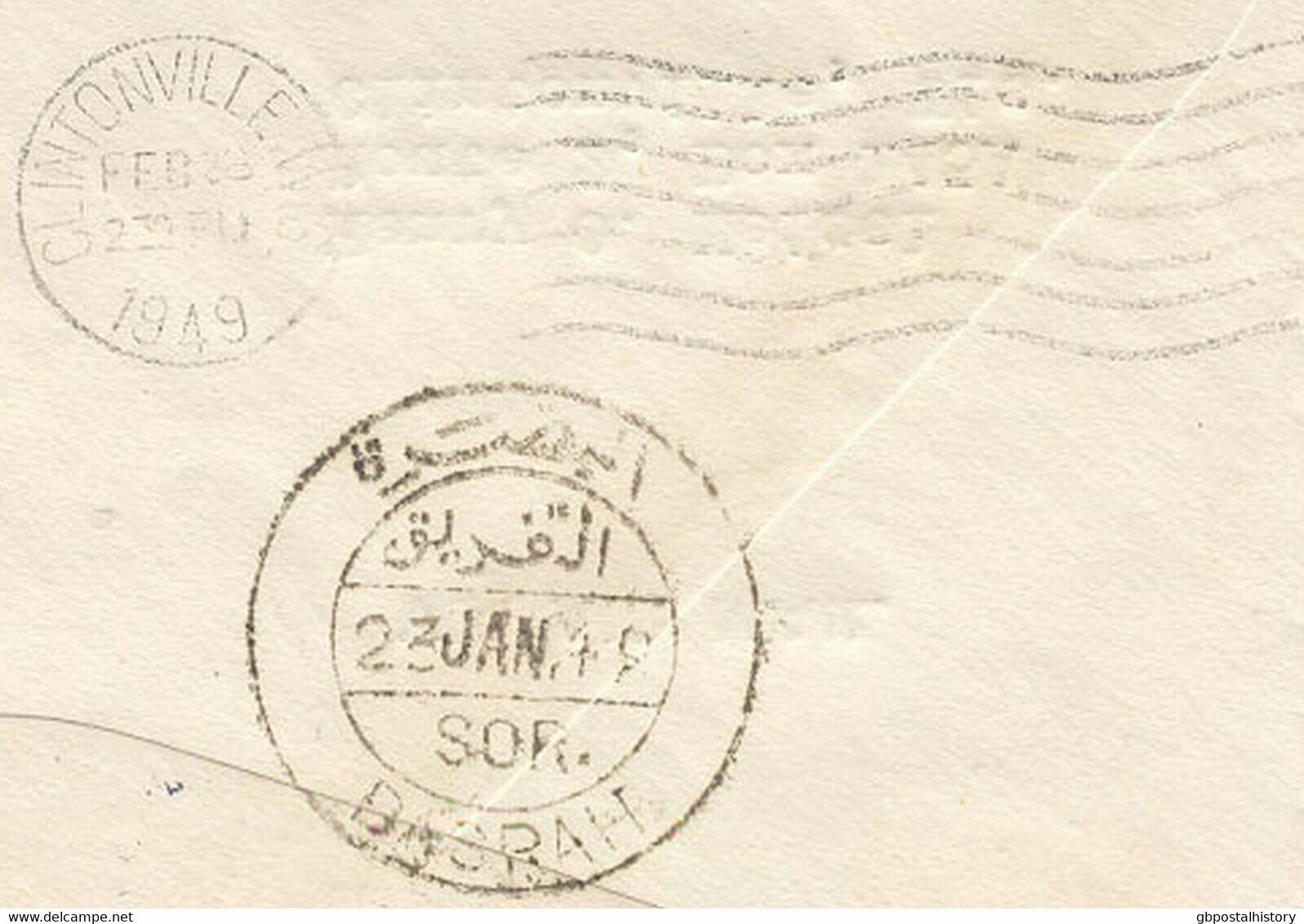 USA 1949 Selt. Erstflug FAM 18 M Pan American Airways "NEW YORK - BASRAH, Irak" - 2c. 1941-1960 Cartas & Documentos