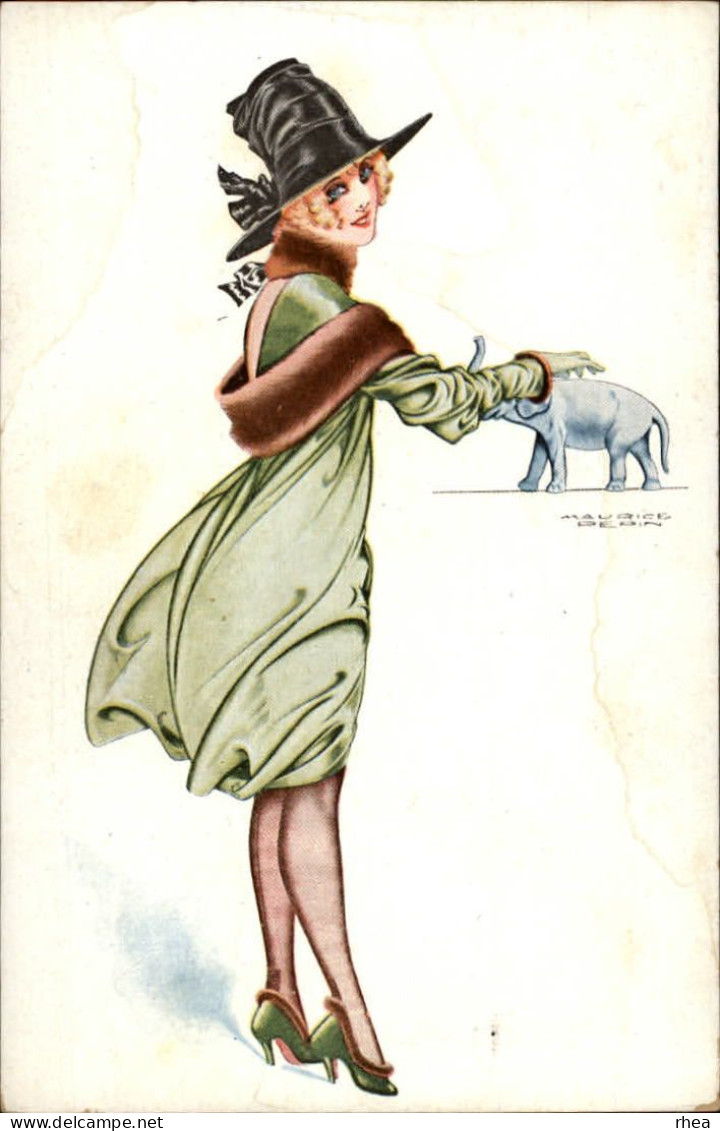 ILLUSTRATEURS - FEMMES - Carte Illustrée Par Pepin - Carte érotique - Porte-bonheur - éléphant - Pepin