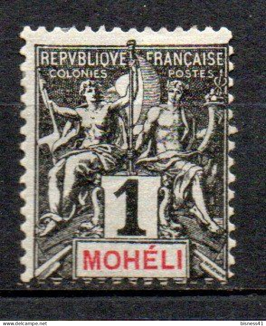 Col33  Colonie Mohéli N° 1 Neuf X MH  Cote : 4,50€ - Unused Stamps