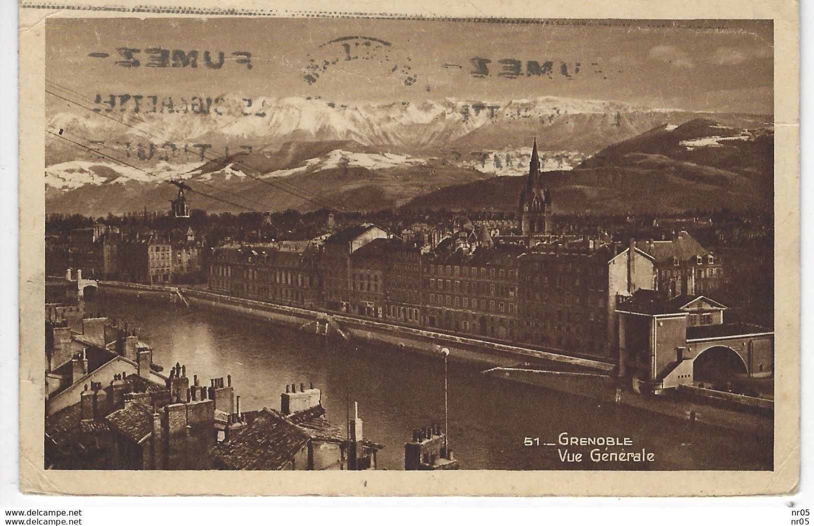 CP  Pour Archiviste Municipale Musee MASSENA NICE Flamme Krag " GRENOBLE - GARE - Isere " 1939 Cigarettes Celtiques - Sonstige & Ohne Zuordnung