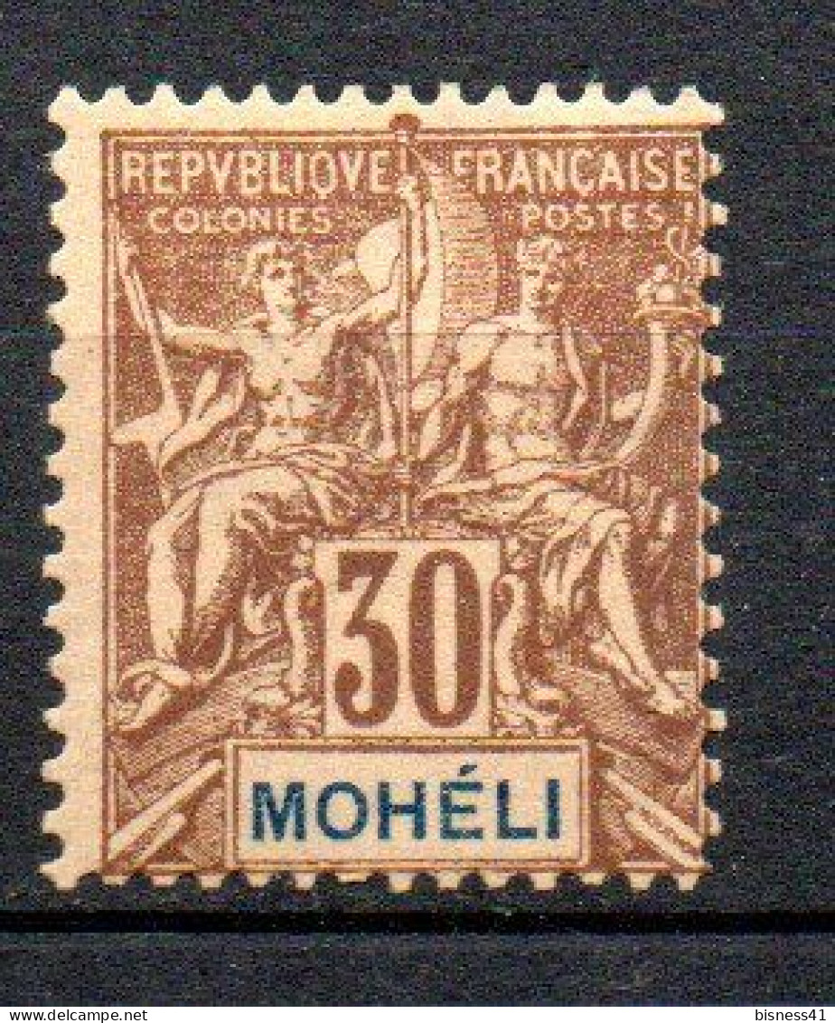 Col33  Colonie Mohéli N° 8 Neuf X MH  Cote : 23,00€ - Unused Stamps