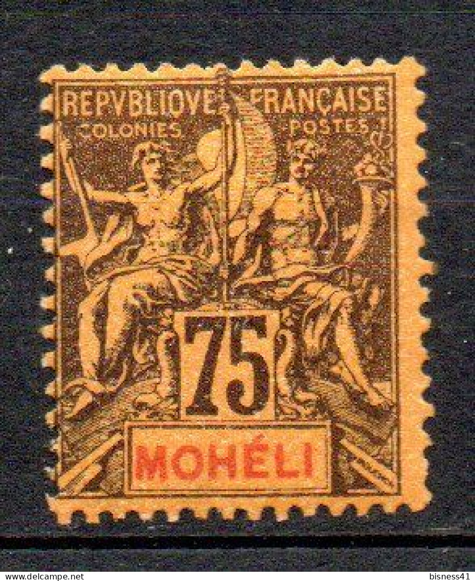 Col33  Colonie Mohéli N° 13 Neuf X MH  Cote : 35,00€ - Unused Stamps