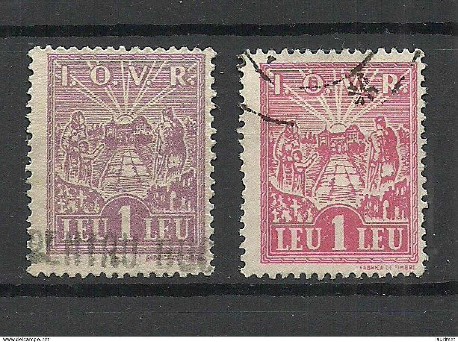 ROMANIA Rumänien 1948 Post-Steuermarken Tax Taxe Michel 38 - 39 O - Revenue Stamps