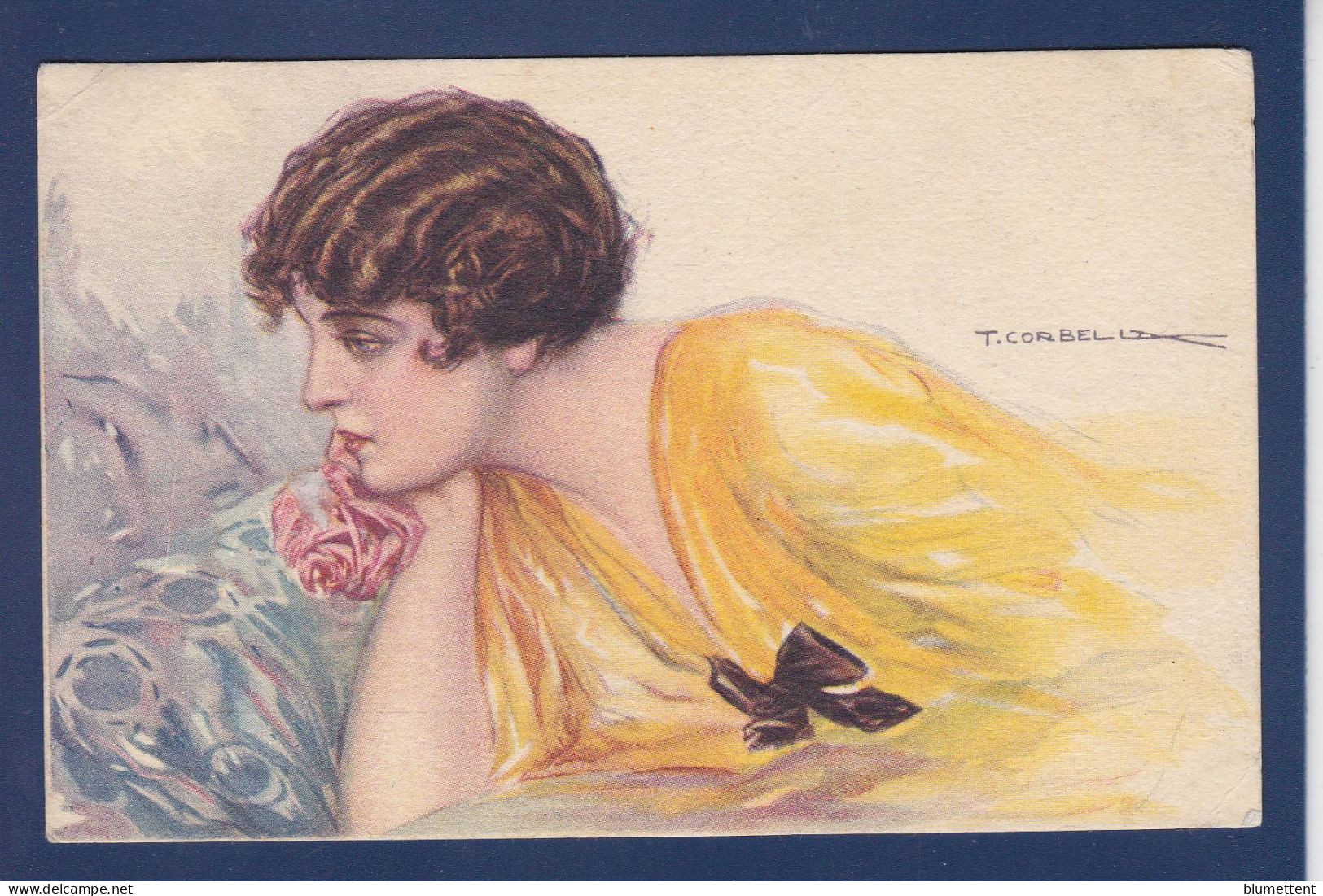 CPA Corbella Illustrateur Italien Femme Woman Art Nouveau écrite 250-1 - Corbella, T.