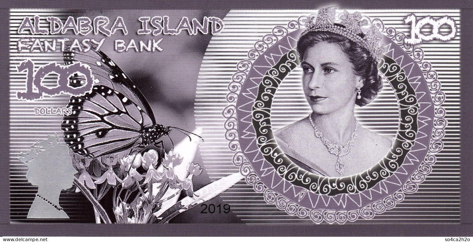 Aldabra Islands 100 Dollars 2019 UNC - Fictifs & Spécimens