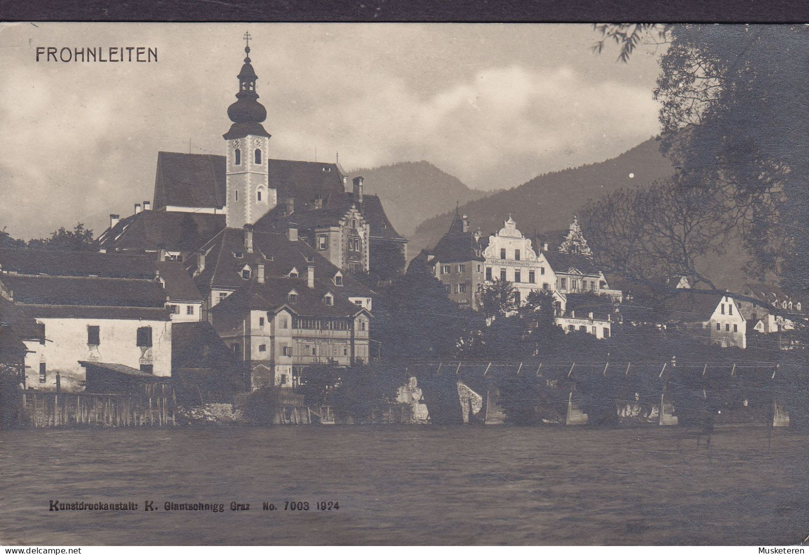 Austria PPC Frohnleiten Kunstdruckanstalt K. Glantschnigg, Graz No. 7003 1924 GAMS 1924 Sweden Echte Real Photo - Frohnleiten