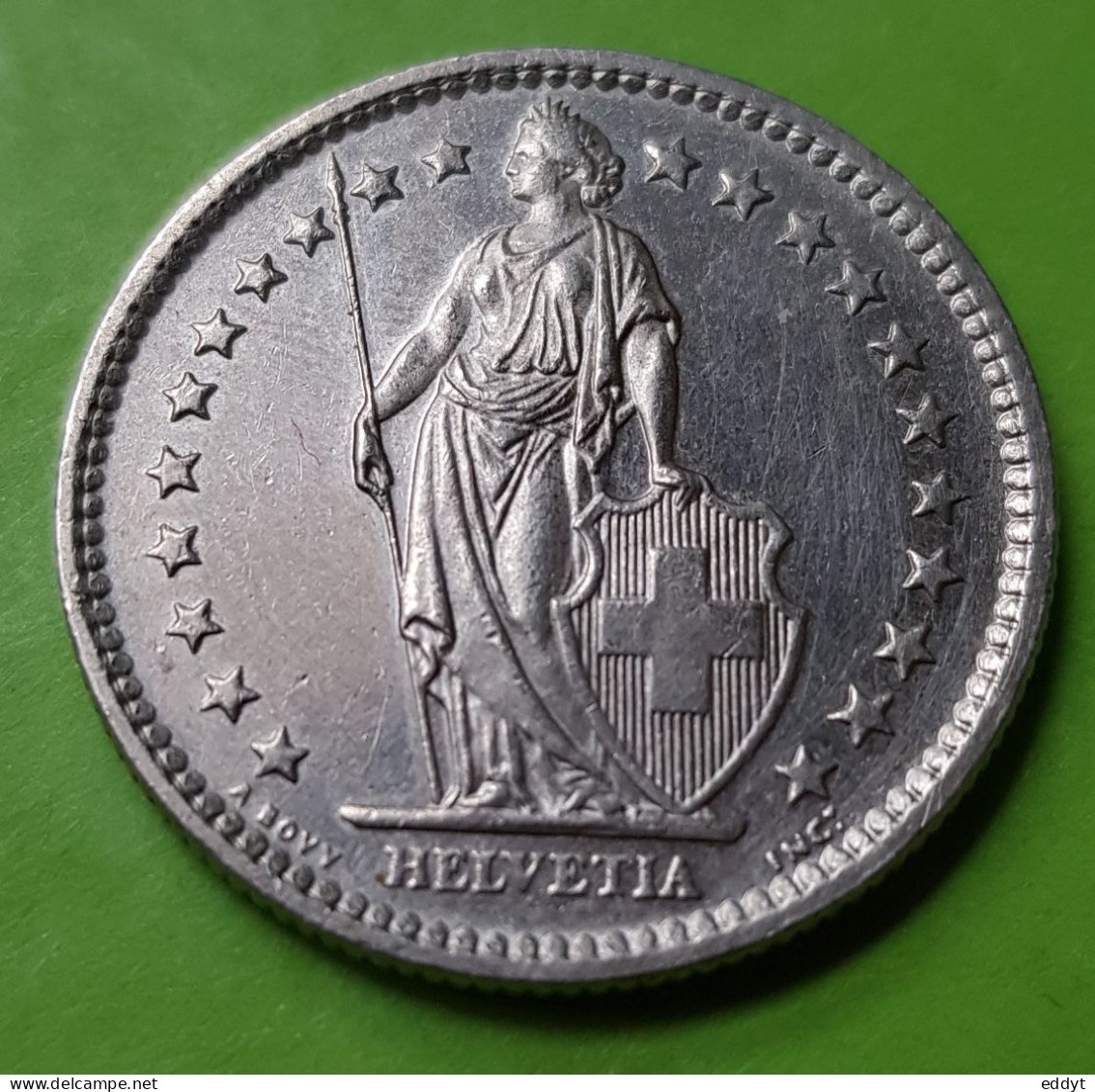 Monnaie, Pièce SUISSE - 2 Francs 1974 - HELVETIA - 1 Centime