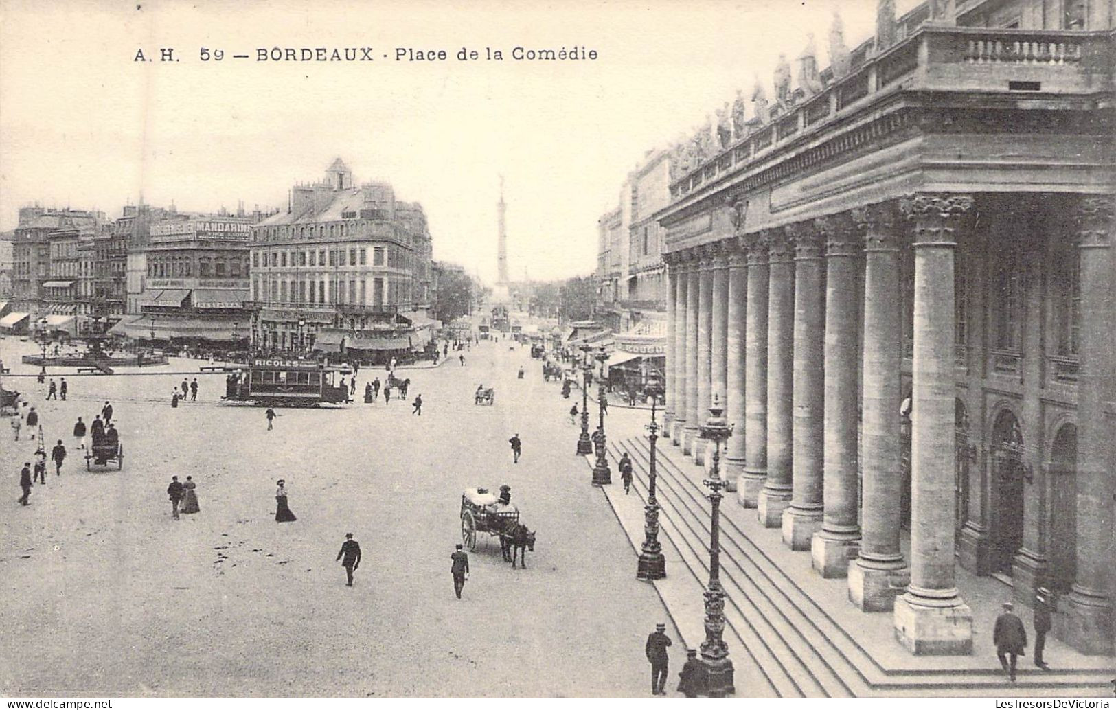 FRANCE - 33 - BORDEAUX - Place De La Comédie  - Carte Postale Ancienne - Bordeaux