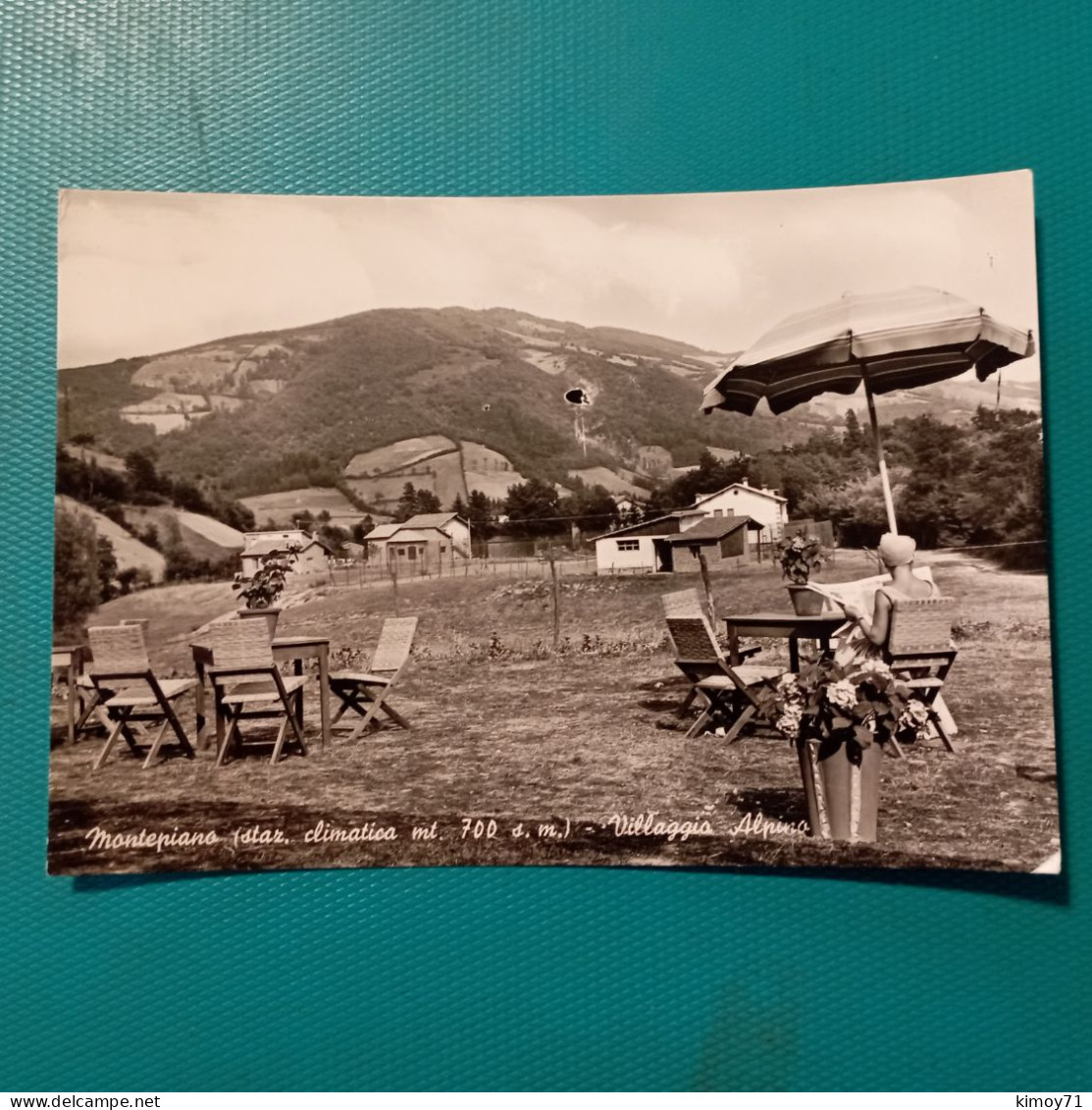 Cartolina Montepiano - Villaggio Alpino. Viaggiata 1958 - Prato
