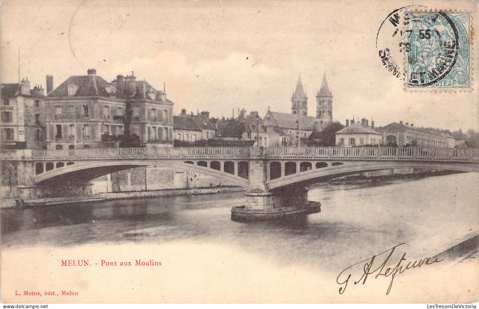 FRANCE - 77- MELUN - Pont Aux Moulins - Carte Postale Animée - Melun