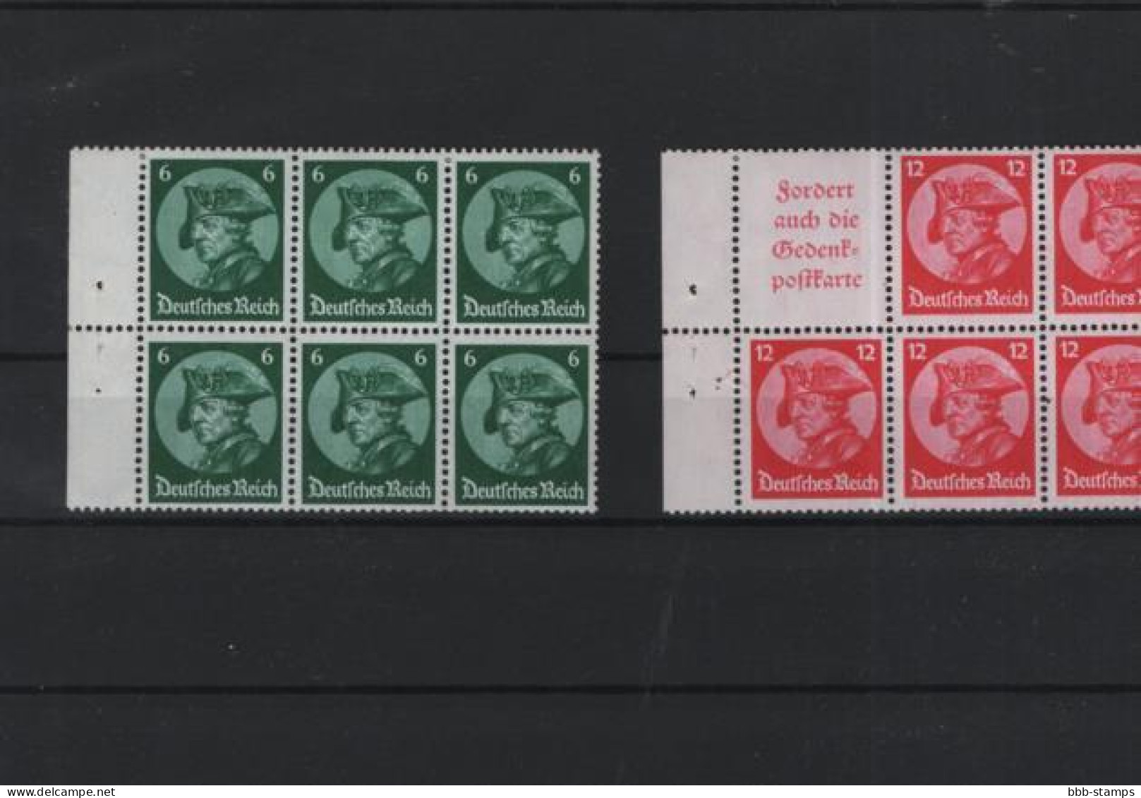 Deutsches Reich Michel Kat.Nr. HBl Falz/* 74/75A - Postzegelboekjes