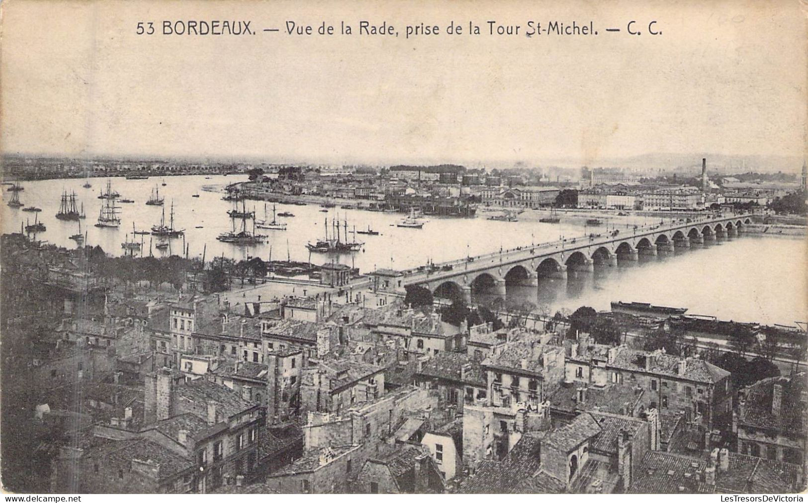 FRANCE - 33 - BORDEAUX - Vue De La Rade Prise De La Tour St Michel - Carte Postale Ancienne - Bordeaux