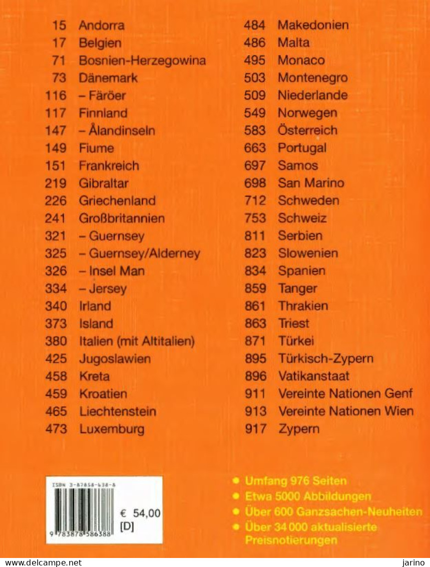 Ganzsachen - Stationery Michel West Europa 2003/2004 Via PDF On CD, 978 Seiten, Ireland 32 Seiten Ganzsachen - Enteros Postales