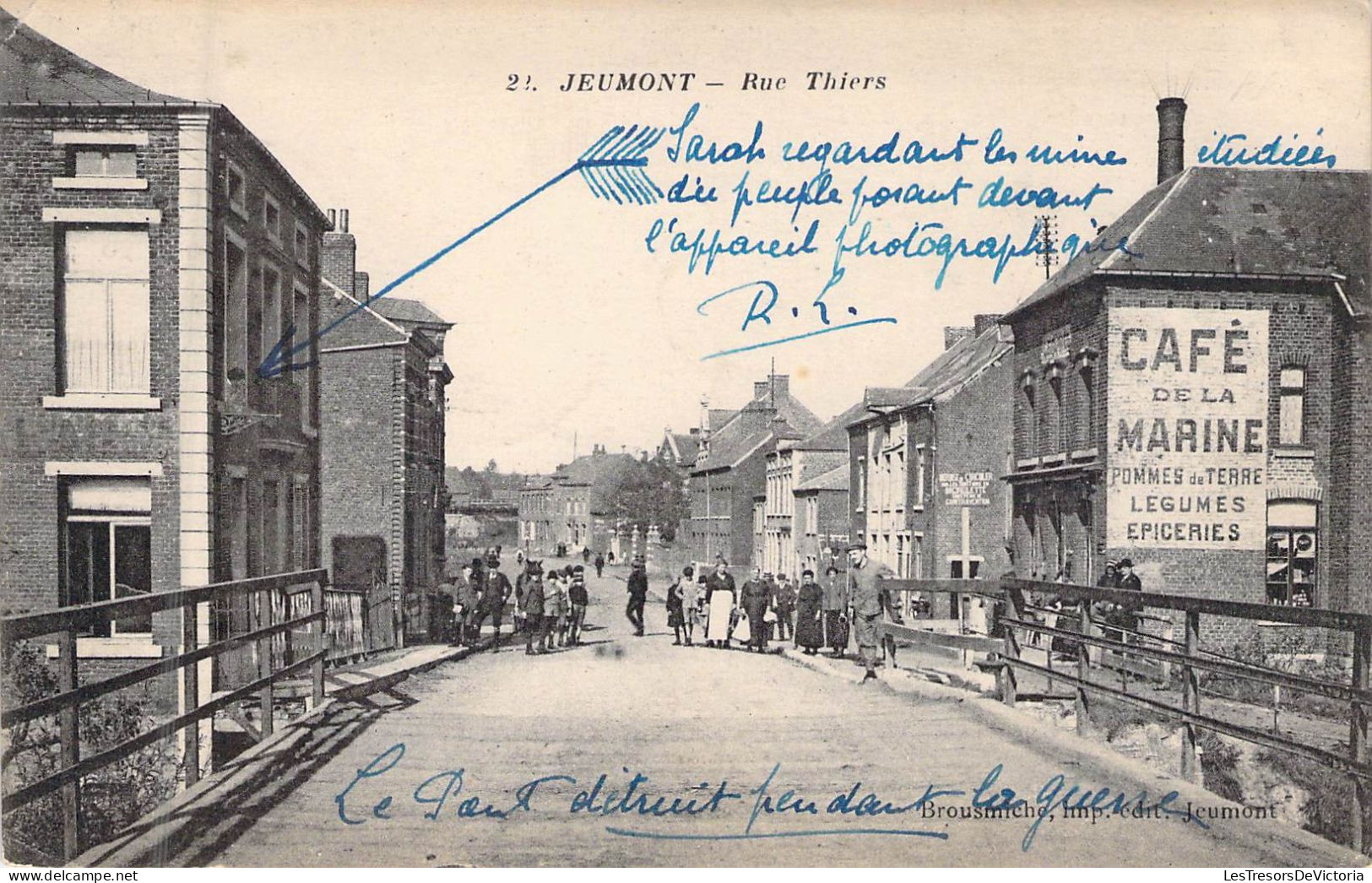 FRANCE - 59 - JEUMONT - Rue Thiers - Carte Postale Ancienne - Saint Amand Les Eaux