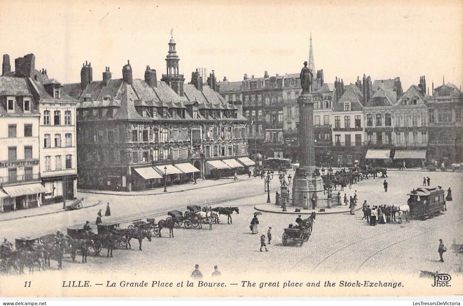 FRANCE - 59 - LILLE - La Grande Place Et La Bourse - Carte Postale Ancienne - Lille