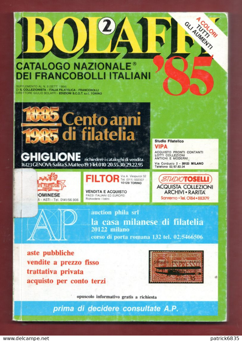 Cat. Bolaffi - 1985 - Catalogo Nazionale Dei Francobolli Italiani .TRIESTE - SOMALIA - EMISSIONI LOCALI OCCUPAZIONI - Italien