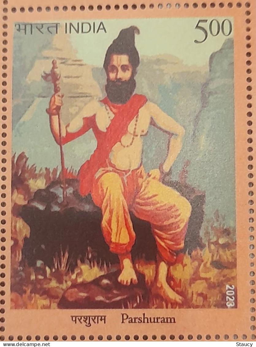 India 2023 Parshuram Dashavatara, Vishnu God, Axe, Hindu, Hinduism Full Sheet MNH As Per Scan - Hinduism