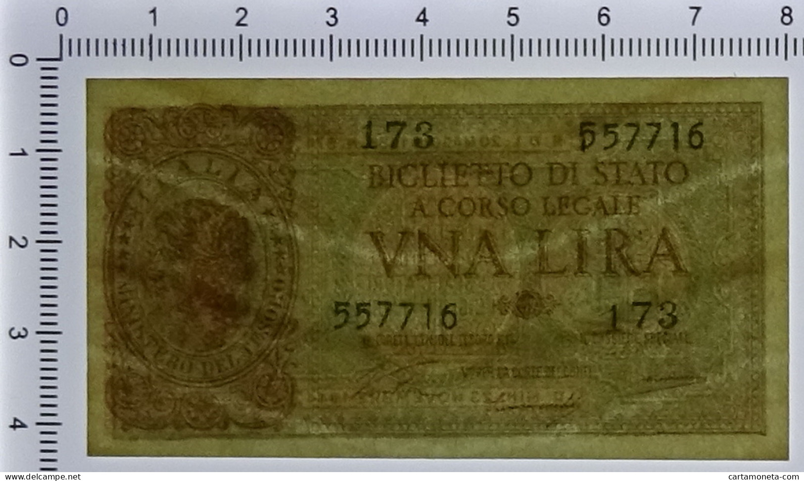 1 LIRA BIGLIETTO DI STATO LUOGOTENENZA UMBERTO VENTURA 23/11/1944 FDS - Andere