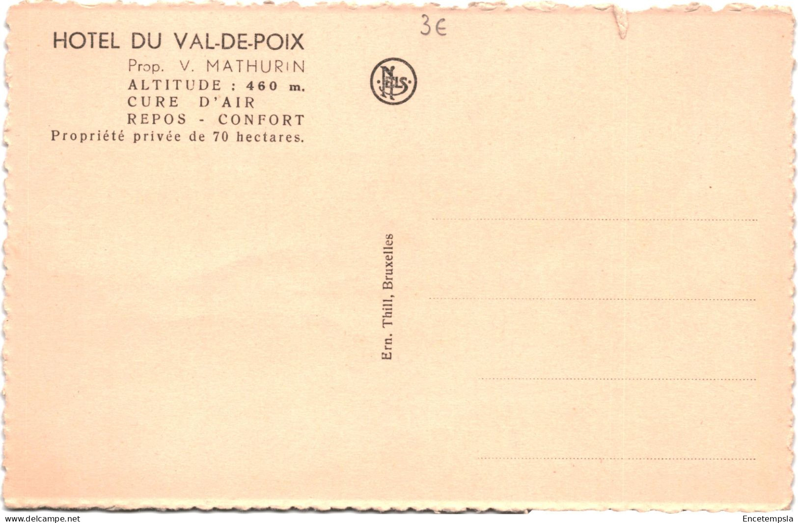 CPA Carte Postale Belgique Saint-Hubert HOTEL Du VAL-DE-POIX - Prop. V. Mathurin   VM65811 - Saint-Hubert