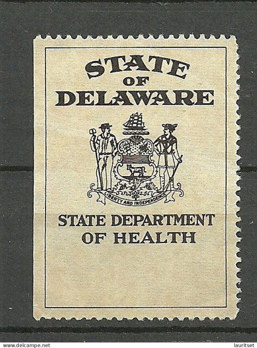 USA State Of Delaware State Department Of Health Tax Steuermarke Taxe (*) - Fiscali