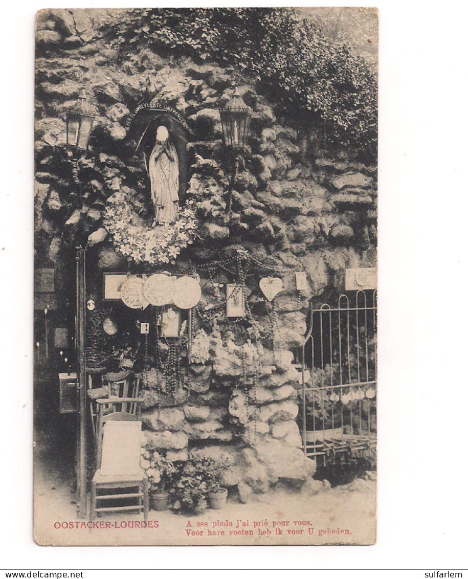 Carte Postale  Souvenir D'Oostacker. Lourdes. - Oosterzele