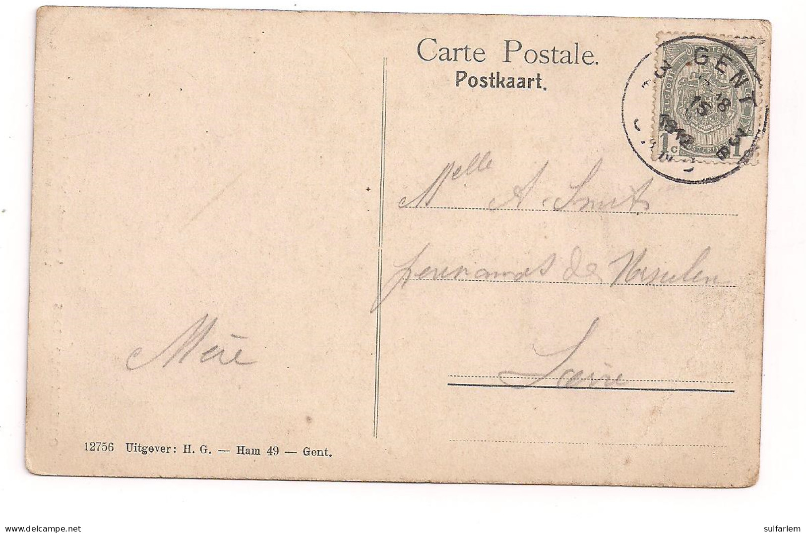 Carte Postale  Souvenir D'Oostacker. Lourdes. - Oosterzele