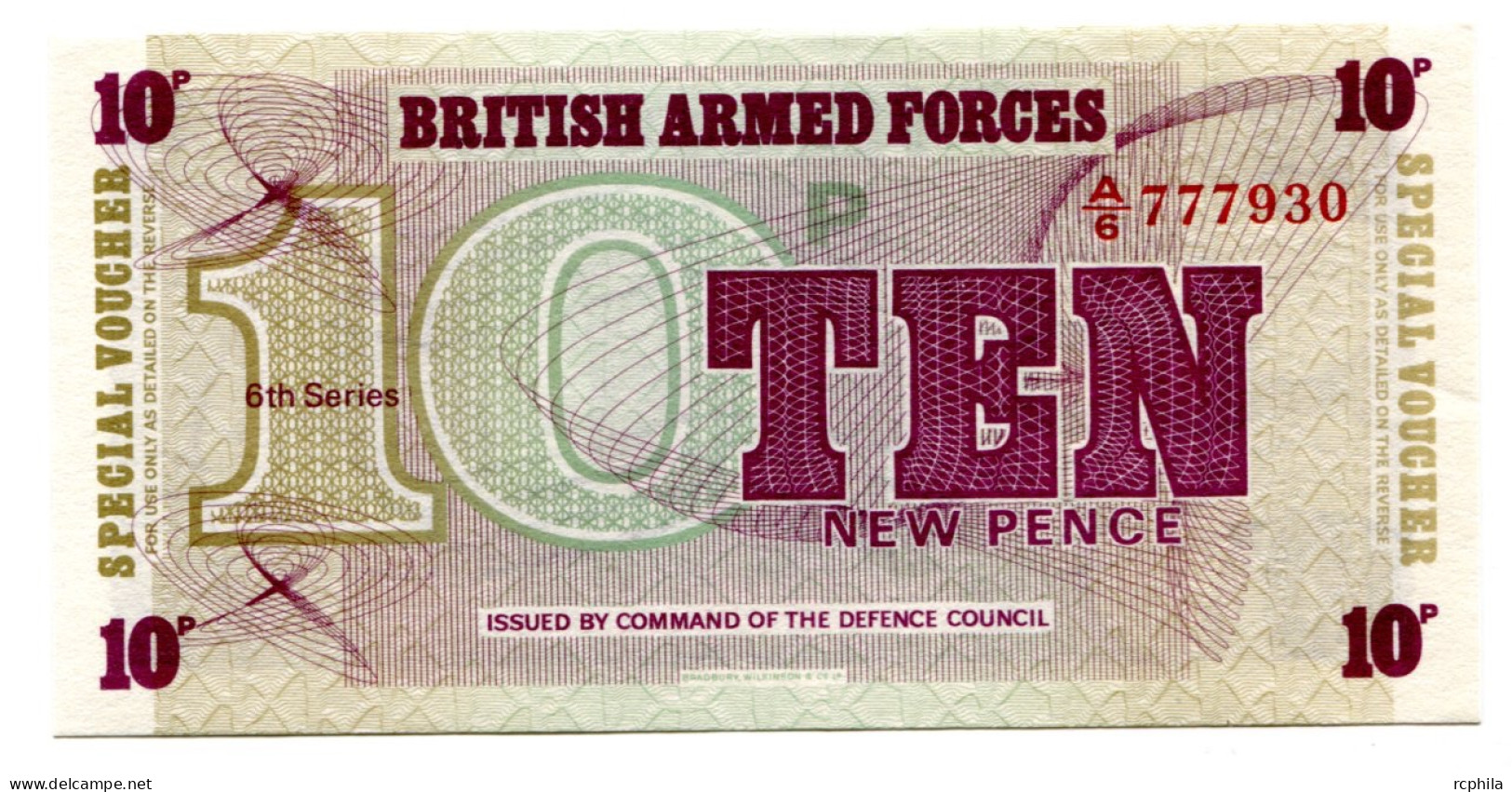 RC 24879 ROYAUME UNI GRANDE BRETAGNE BILLET DE 10p NEUF - British Armed Forces & Special Vouchers