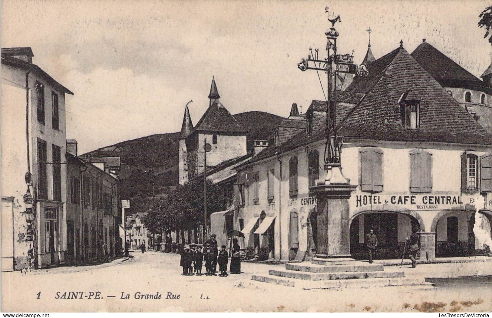 FRANCE - 65 - SAINT PE - La Grande Rue - Carte Postale Ancienne - Saint Pe De Bigorre