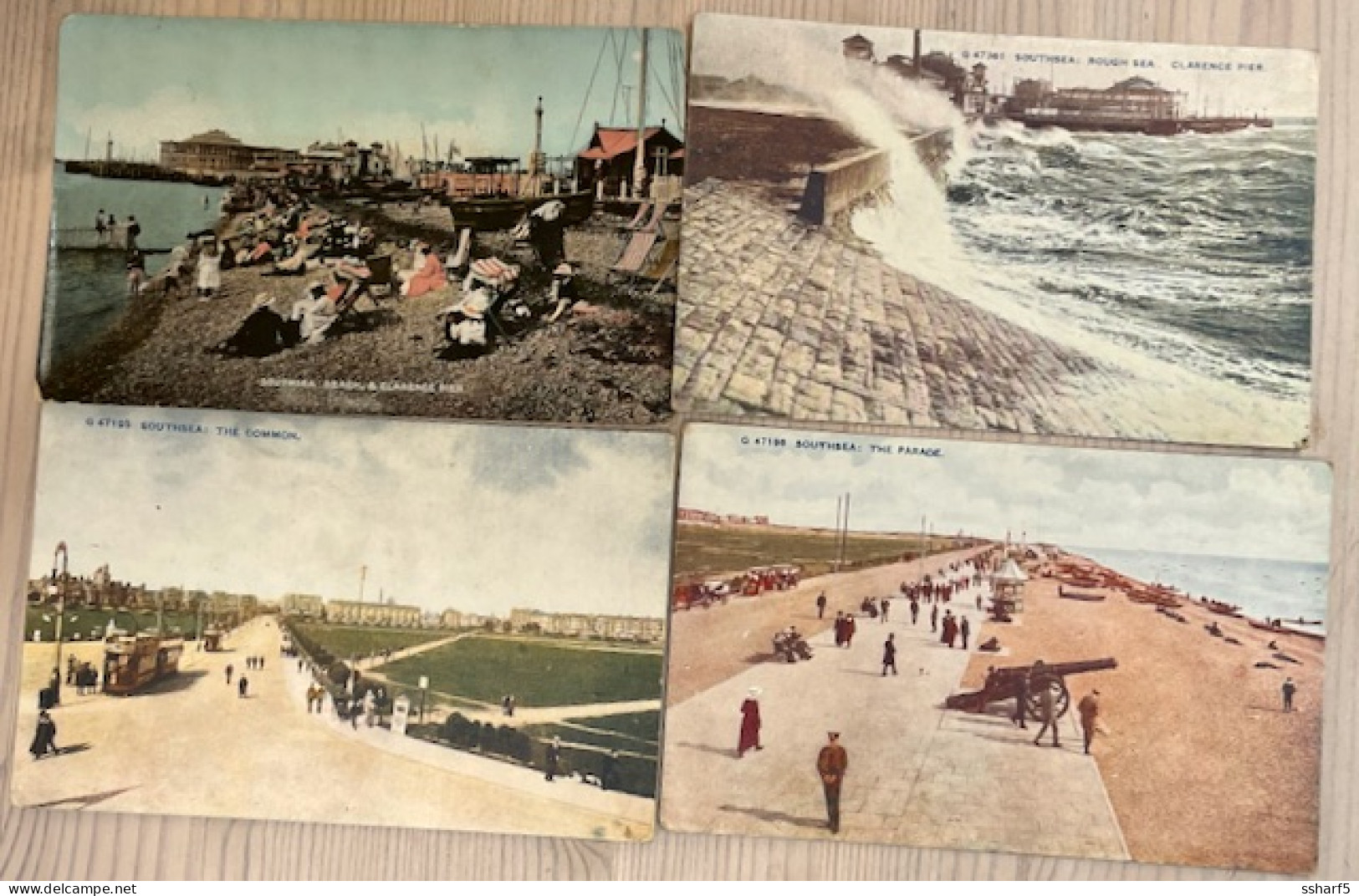 SOUTHSEA 4 Good Views C. 1910 Beach Life Near Clarence Pier Etc. - Portsmouth