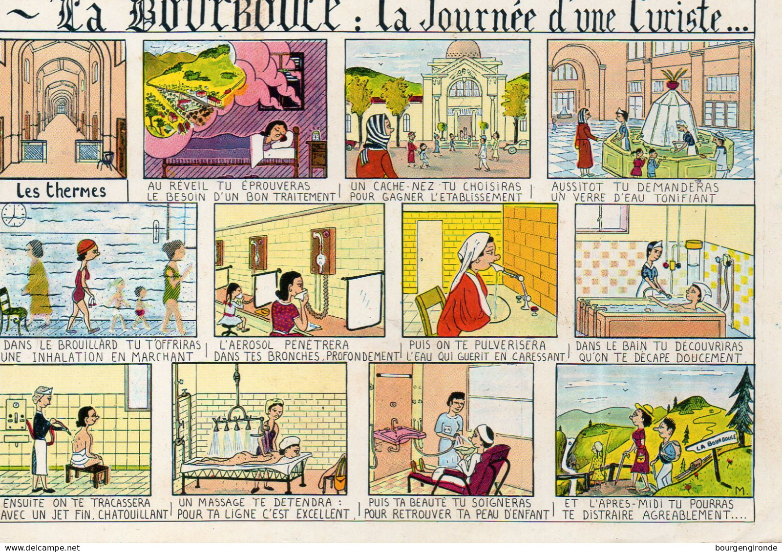 LA BOURBOULE - HUMOUR - La Journée D'une Curiste - Illustration M.Miane ... Edition D.Nonnon - Santé