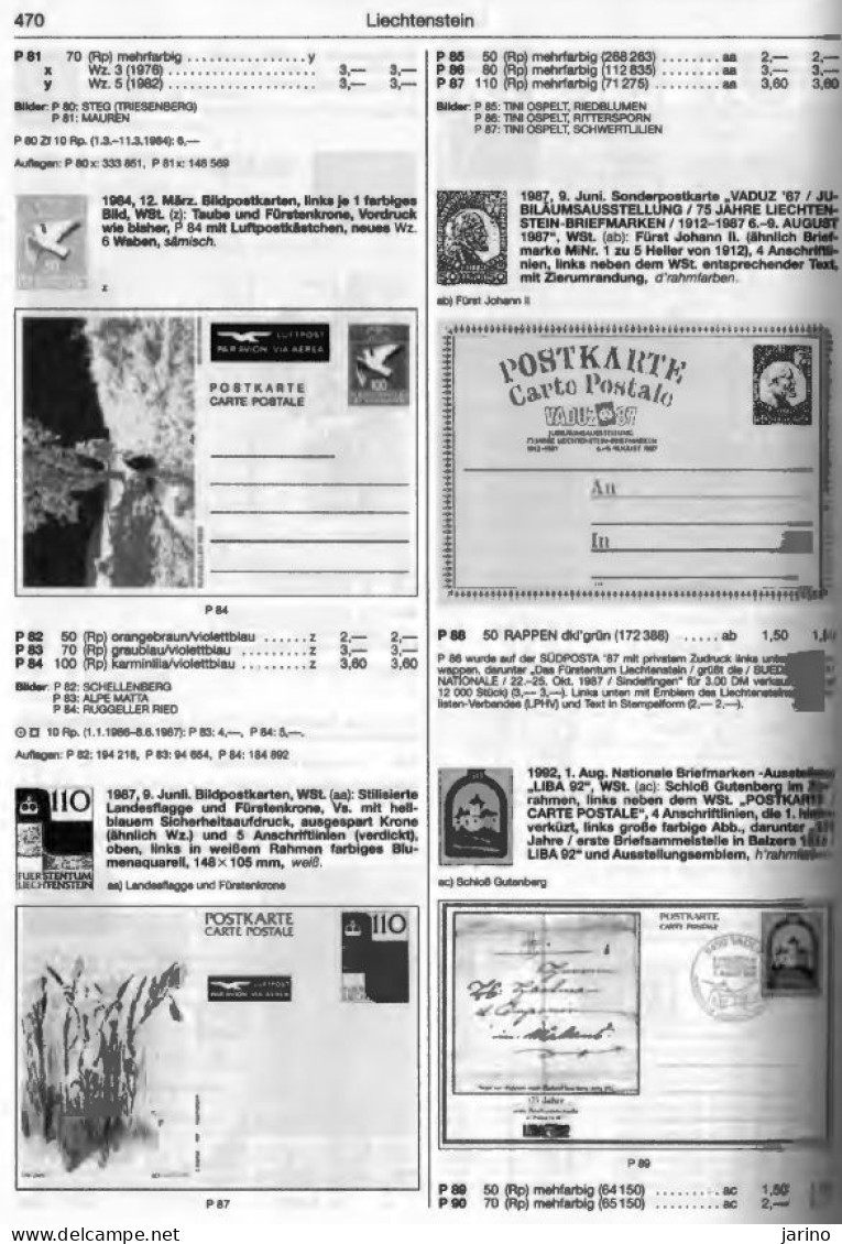 Ganzsachen Stationery Michel West Europa 2003/2004 via PDF on CD, 978 Seiten, Lichtenstein 13 Seiten Ganzsachen