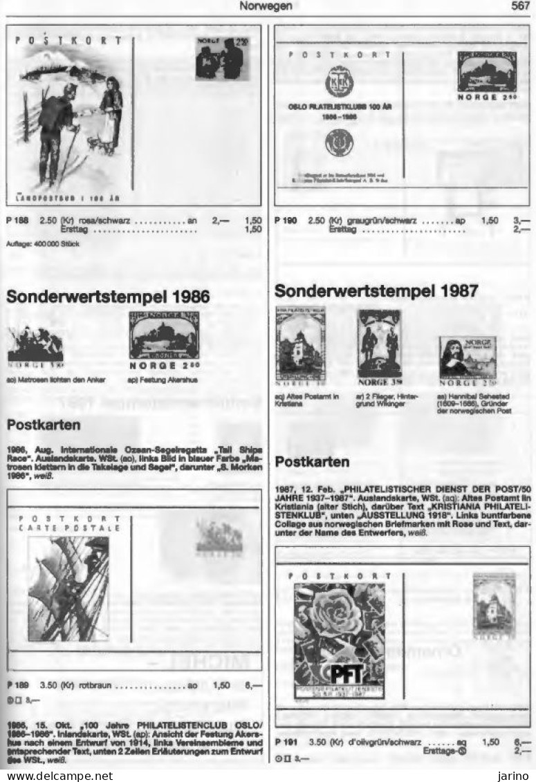 Ganzsachen Stationery Michel West Europa 2003/2004 via PDF on CD, 978 Seiten, Norge 34 Seiten Ganzsachen