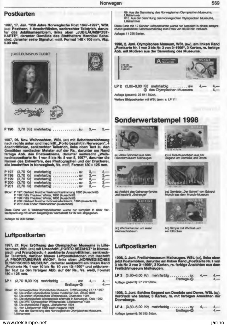 Ganzsachen Stationery Michel West Europa 2003/2004 via PDF on CD, 978 Seiten, Norge 34 Seiten Ganzsachen