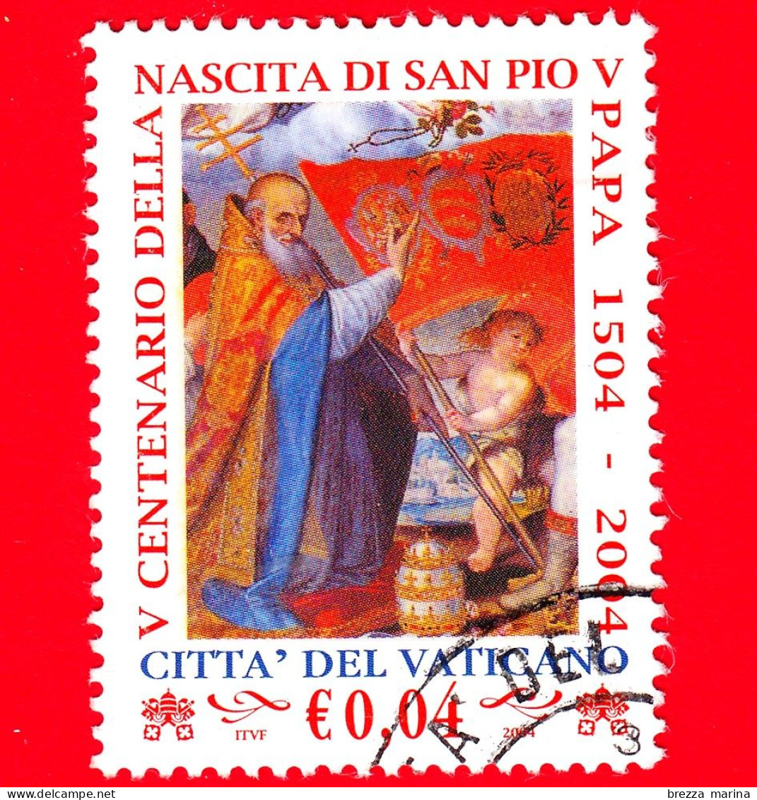 VATICANO - Usato - 2004 -  5º Centenario Della Nascita Di Papa Pio V - Vergine Del Rosario - 0.04 - Gebraucht