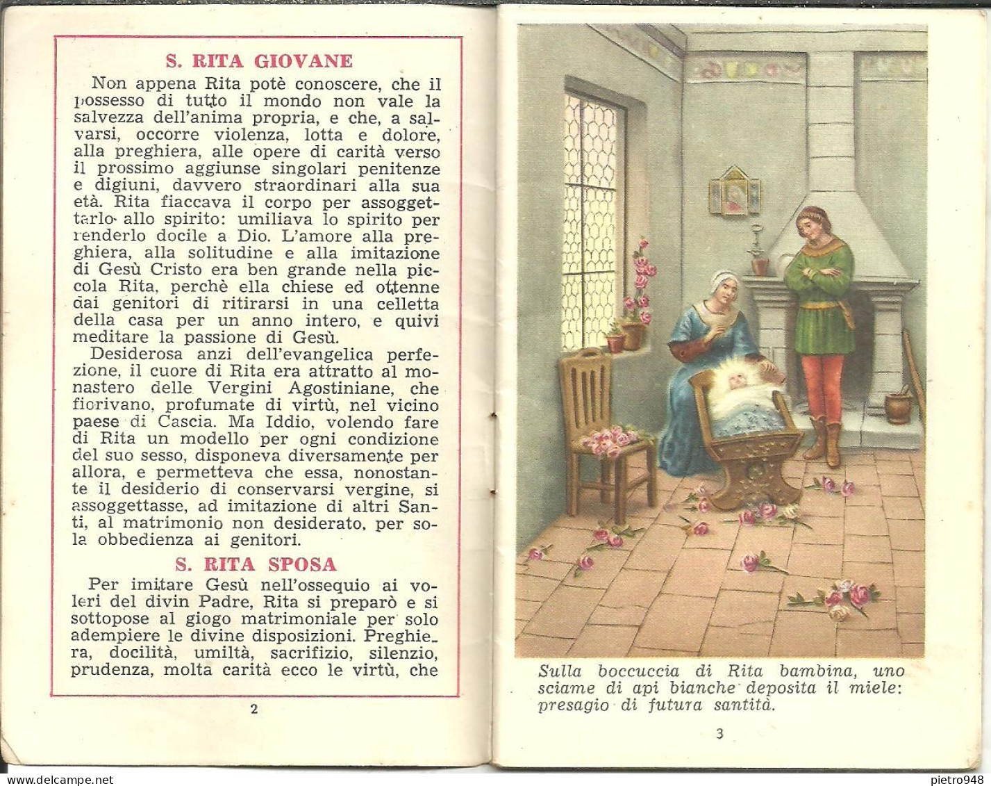 Libro (Libretto) Religioso, "Santa Rita Da Cascia", Vita Di Santa Rita, Ed. Monastero S. Rita 1956 - Religion