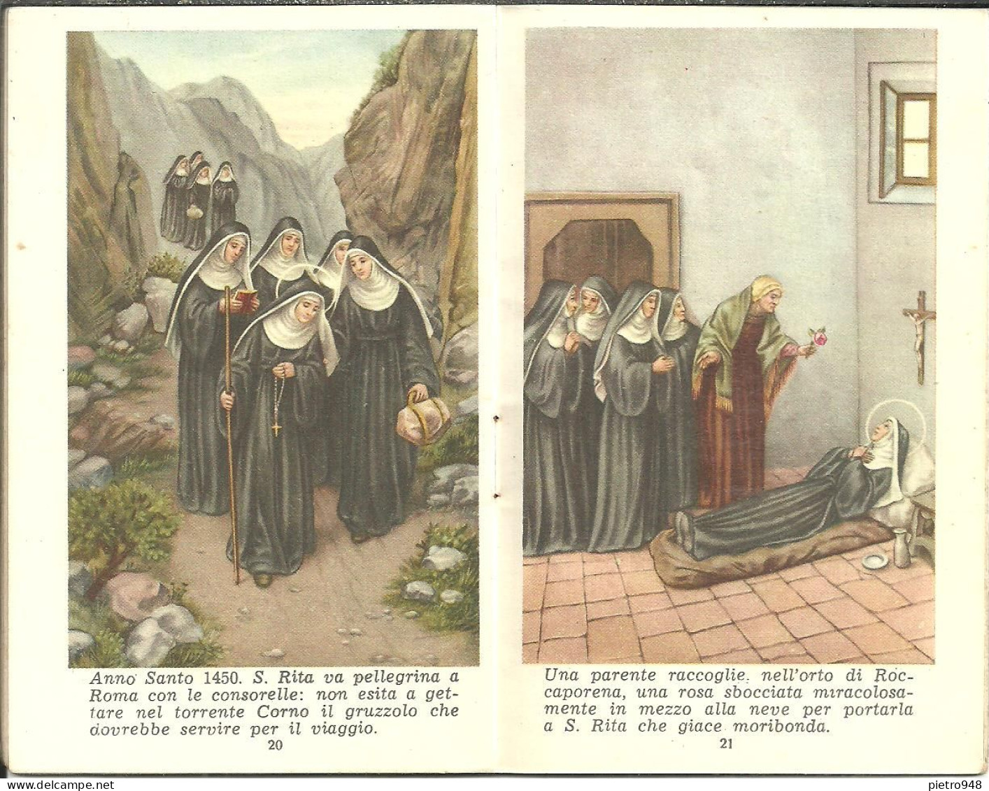 Libro (Libretto) Religioso, "Santa Rita da Cascia", Vita di Santa Rita, Ed. Monastero S. Rita 1956