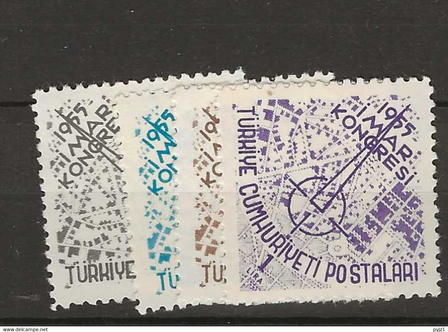 1955 MNH Turkye Mi 1419-22 Postfris** - Unused Stamps