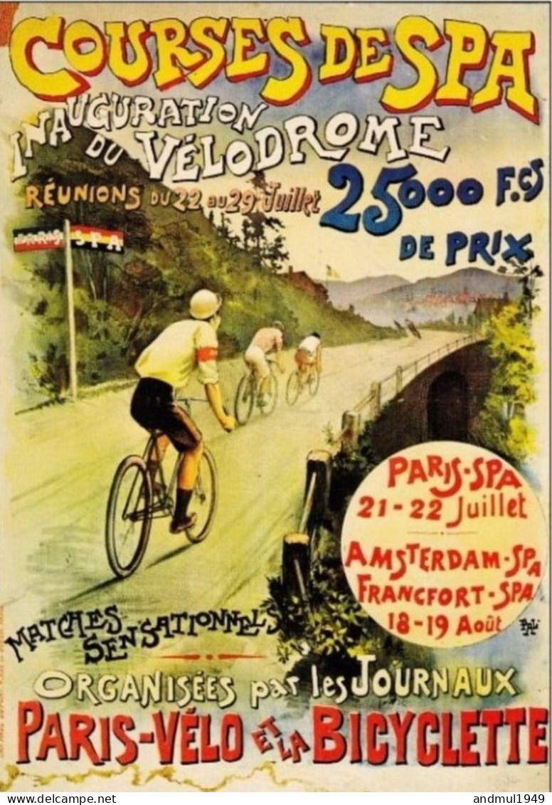 SPA - Reproduction D'affiche Pour L'Inauguration Du Vélodrome. Course Cycliste - Spa