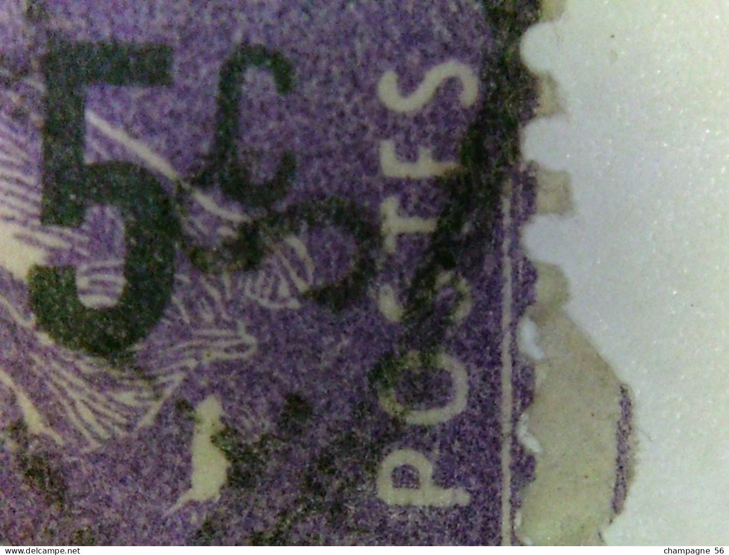 VARIETES FRANCE 1926 N° 218 f SURCHARGE = 25 c 35c VIOLET OBLITERE