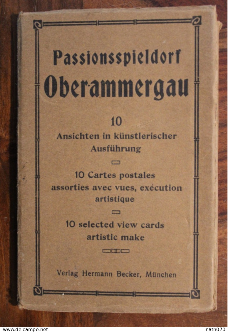 1920's Carnet Album 10 AK Cpa Oberammergau Deutsches Allemagne Cover Germany - Oberammergau