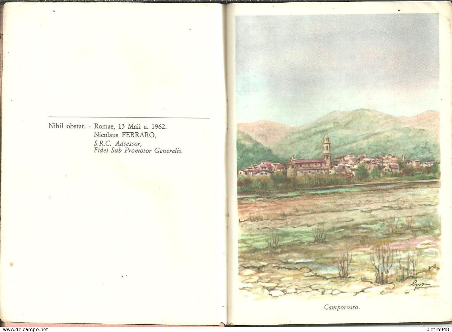 Libro (Libretto) Religioso "Il Più Bel Fiore Della Riviera" S. Francesco Da Camporosso Curia Prov Cappuccini Genova 1962 - Religion/ Spirituality