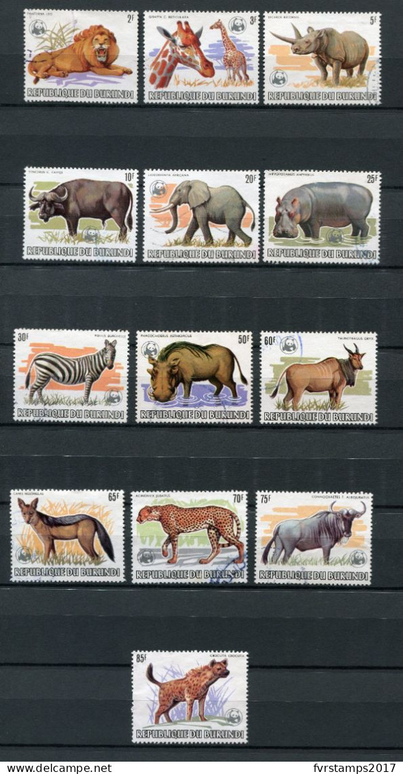 Burundi - 1983 - OCB 892-904 - Used Oblitéré  - Dieren Afrika Animaux Fauna Animals - Opdruk Surchargé W.W.F. - Rare !! - Used Stamps