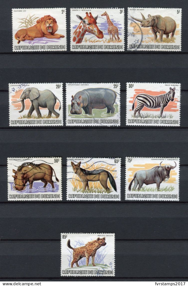 Burundi - 1982 - OCB 879/81; 883/6; 890/1 - Used Oblitéré  - Dieren Uit Afrika Animaux Fauna Animals - Very Rare !! - Gebruikt