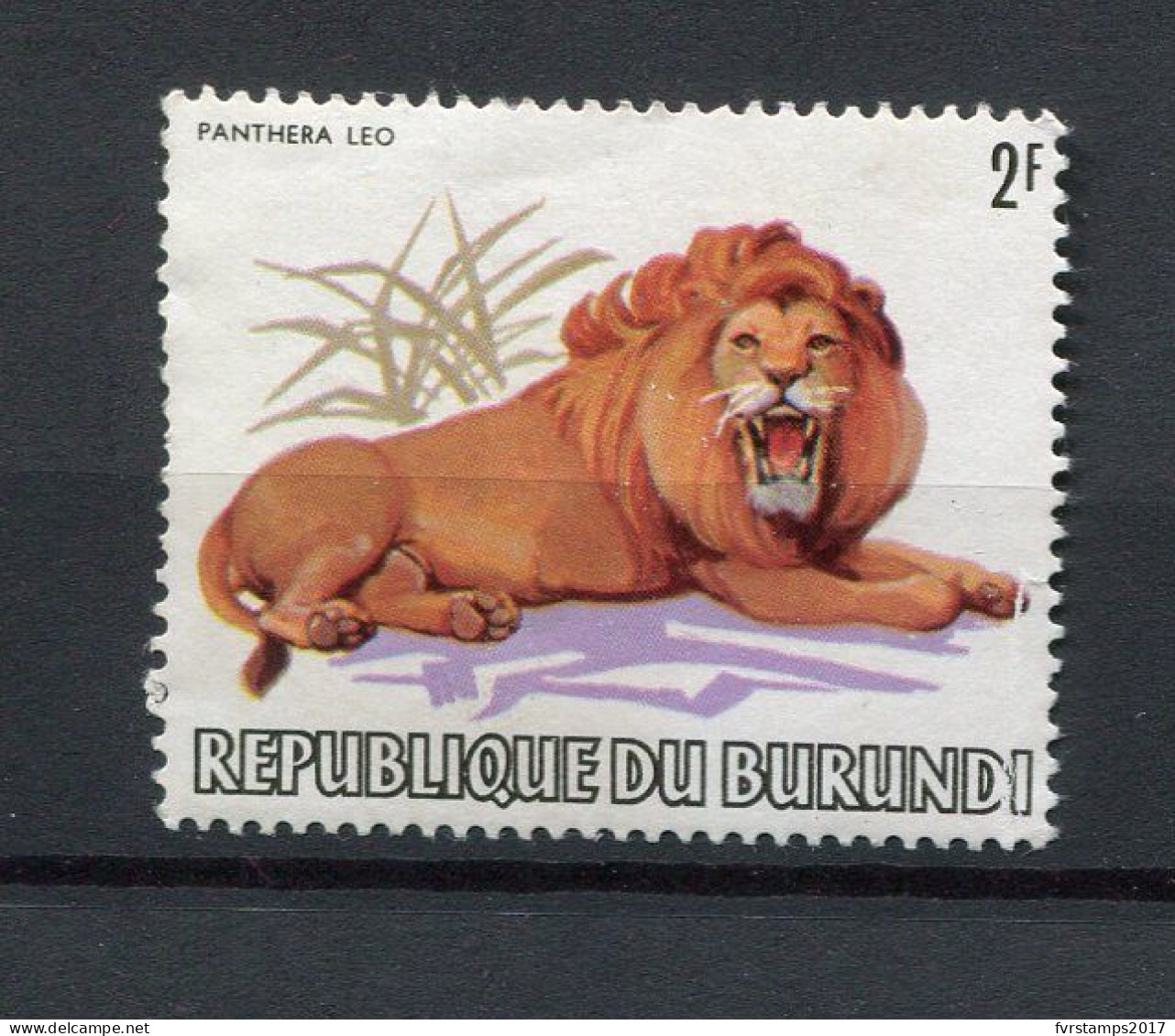 Burundi - 1982 - OCB 879 (2F) - Used Oblitéré  - Dieren Afrika Animaux Fauna Animals Leeuw Lion - Rare !! - Gebruikt