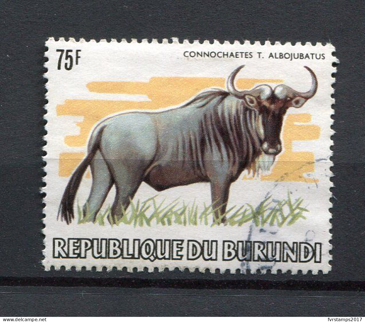 Burundi - 1982 - OCB 890 (75F) - Used Oblitéré  - Dieren Uit Afrika Animaux Fauna Animals Gnou Wildebeest - Very Rare !! - Gebruikt