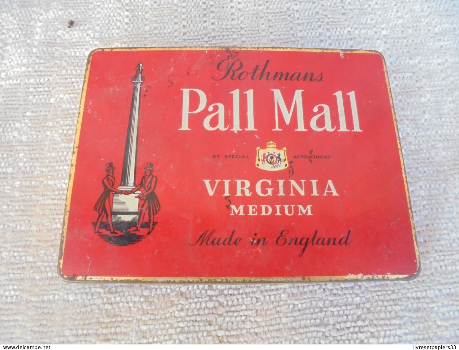 Boite (vide) En Métal Rothmans Pall Mall Virginia Médium - Tabaksdozen (leeg)