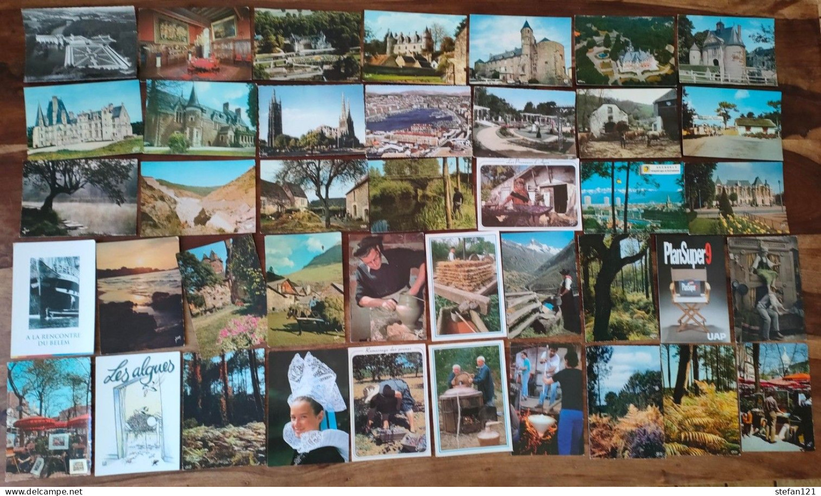 Lot de cartes postales semi modernes - France = 952 - Monde = 163 - + 212 petites cartes - Toutes photographiées